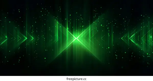 Dynamic Green Light Abstract Background