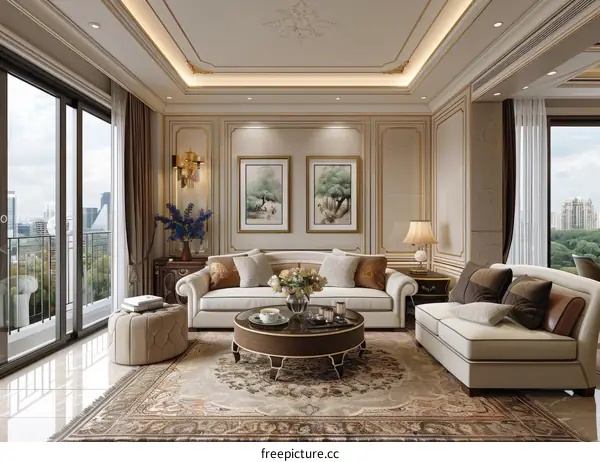 Luxurious and Elegant Living Room Interior Design