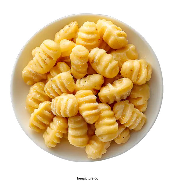 [Transparent Background PNG]Bowl of Gnocchi Pasta
