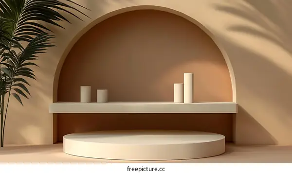 Beige Minimalist Product Display Mockup