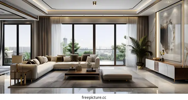 Modern minimalist living room