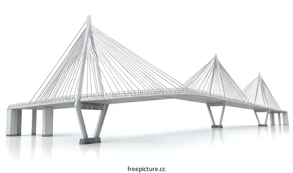 Modern Cable-Stayed Bridge Structure