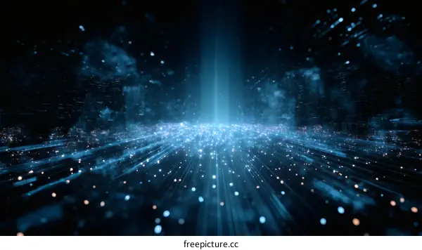 Digital Cityscape Futuristic Abstract