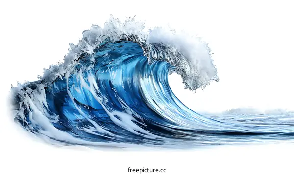 Powerful Ocean Wave Majestically Rising