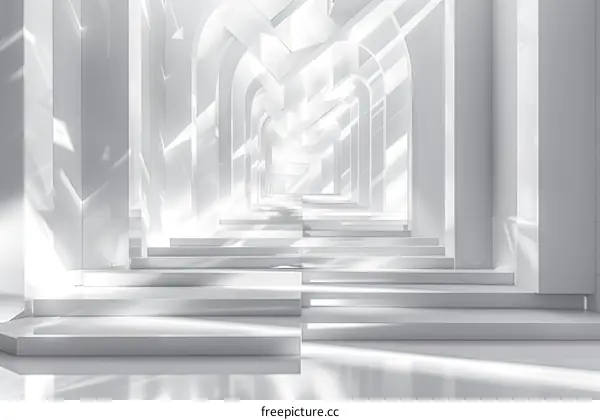 White Futuristic Architecture Corridor
