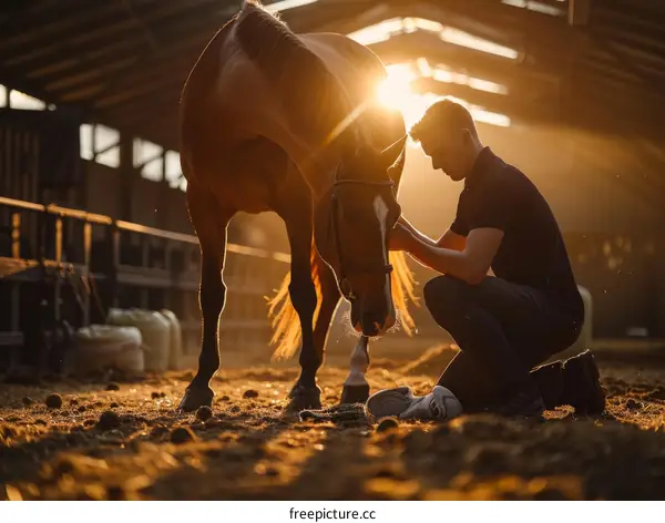 A厩stable hand's厩love for his horse