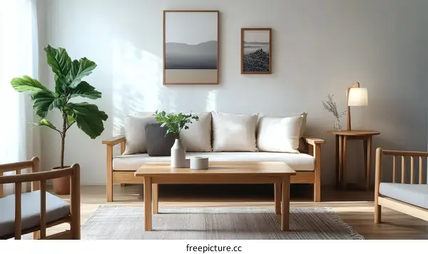 Modern Wooden Living Room Furniture Design