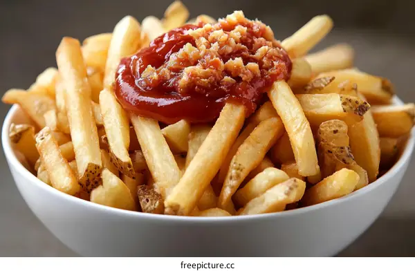 Delicious French Fries with a Side of Sauce