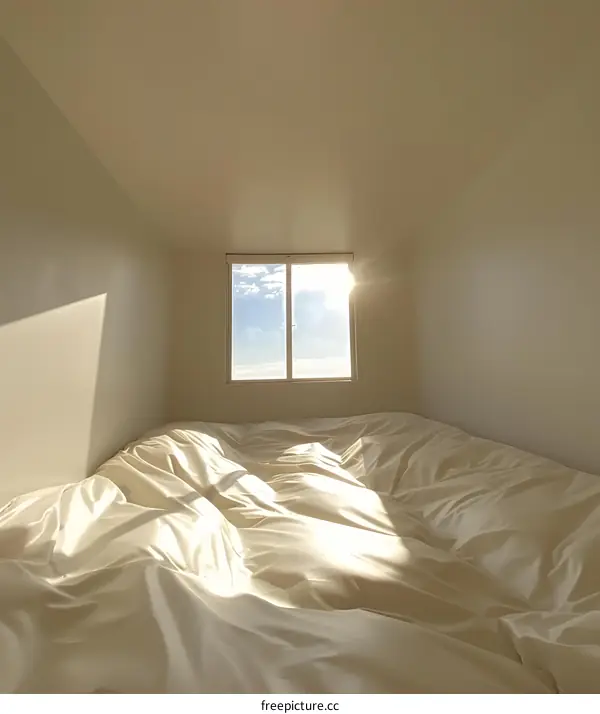 Sunlight Streaming Through Window In Bedroom