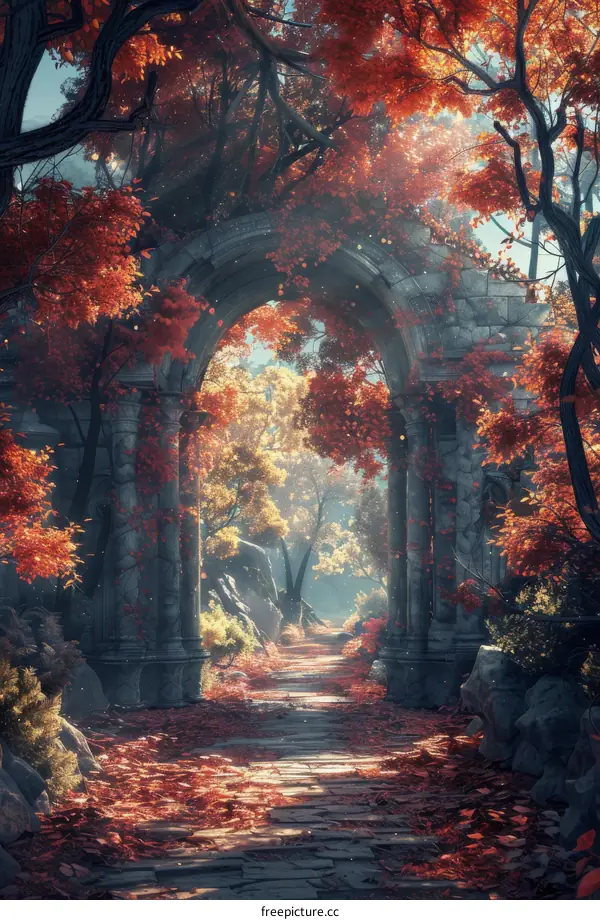 Enchanted Autumn Forest Archway