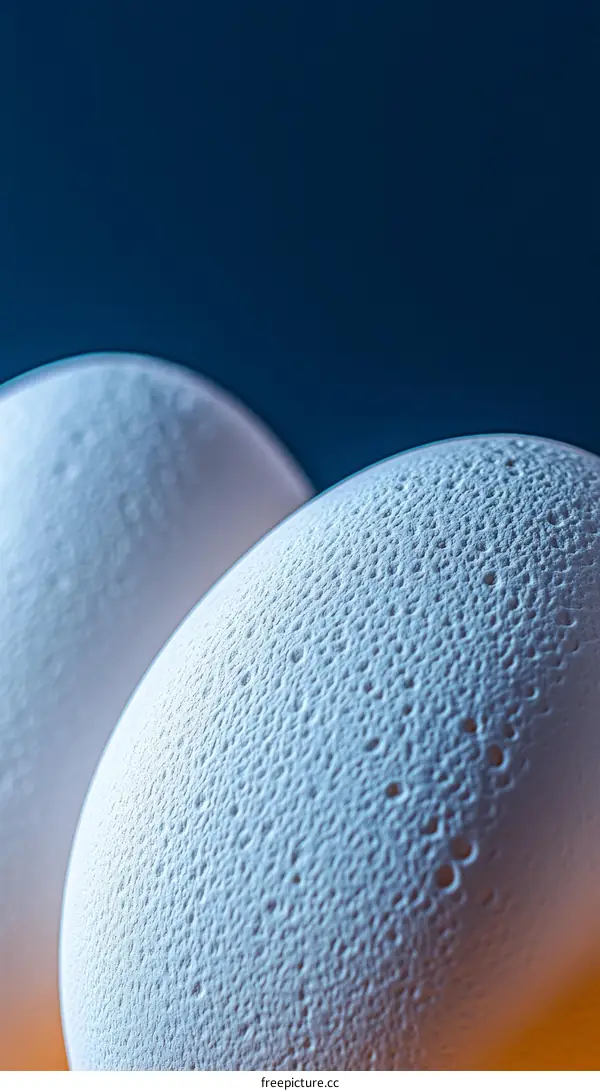 Close-up Abstract Texture of Two Eggs