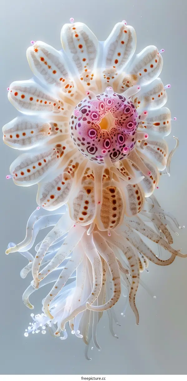 Stunning close-up photograph of a flower anemone