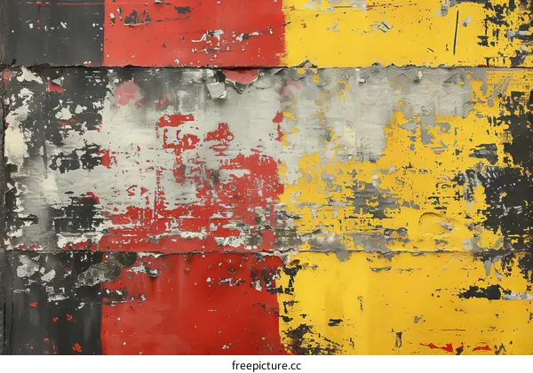 weathered painted corrugated metal surface