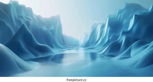 Abstract Blue Mountains Background Illustration