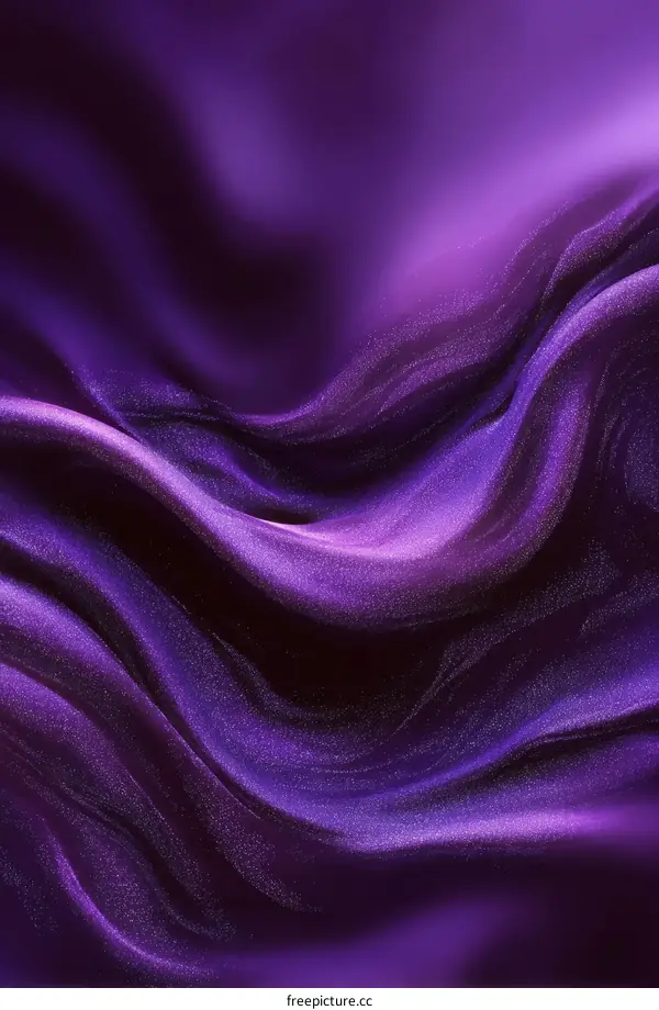 Purple Fabric Texture with Draped Waves