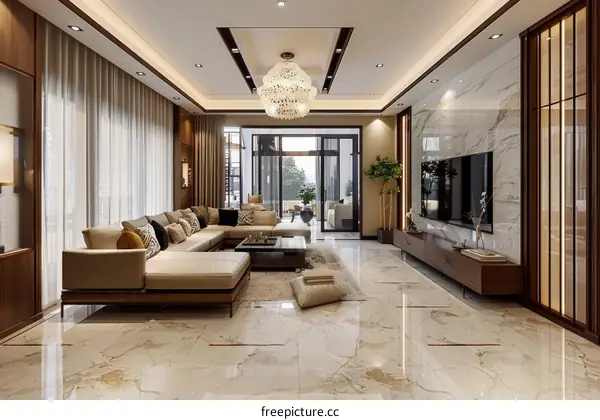 Bright and Airy Contemporary Living Room with Neutral Decor