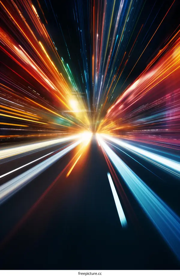 Dance of Light Trails in the Night Sky