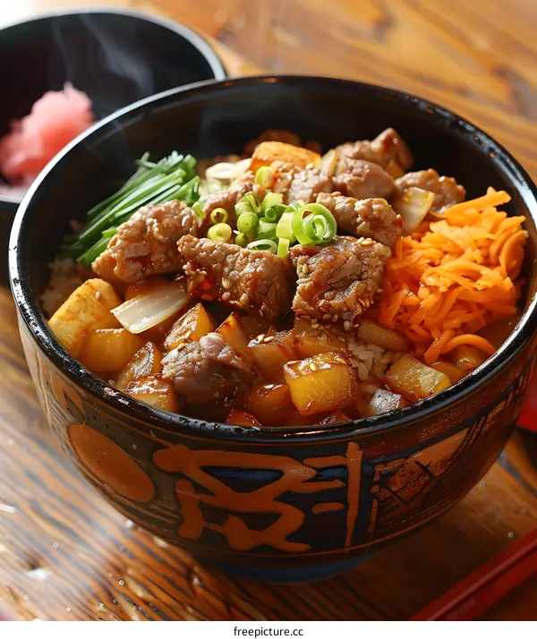 Japanese Beef and Potato Rice Bowl