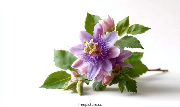 Beautiful Passion Flower Bouquet on White Background