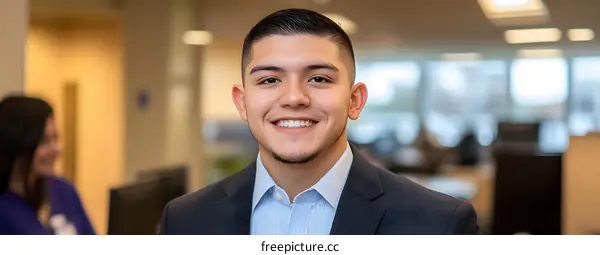 Portrait of a Hispanic Man in a Professional Setting