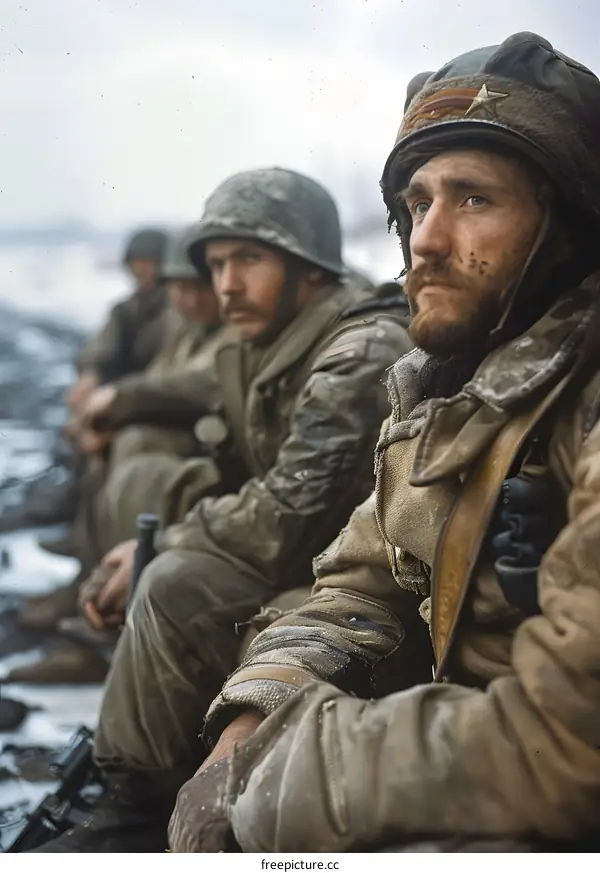 A group of soldiers in the snow
