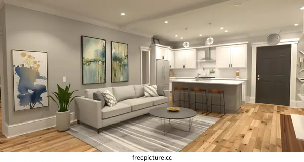 Modern Living Room Apartment Interior Design