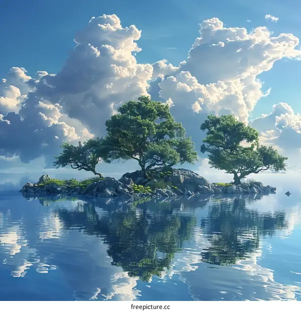 Fantasy Island Floating in the Sky