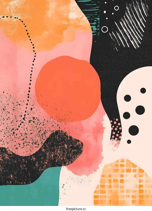 Abstract  Art  Background  With  Geometric Shapes