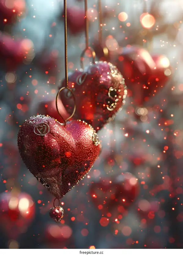 Red heart-shaped pendant