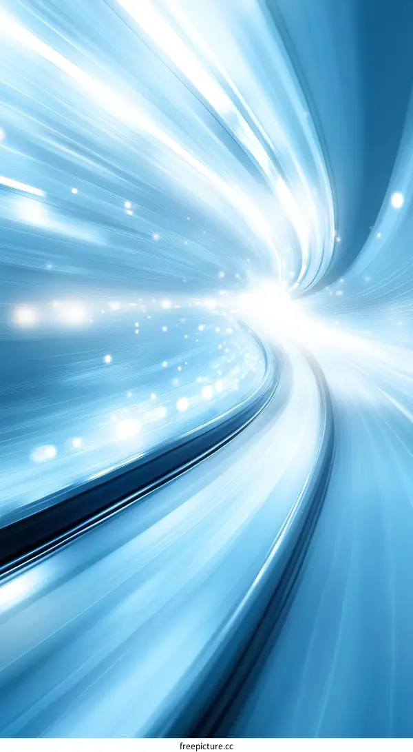 Abstract Light Blue Speed Tunnel