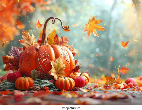 Autumn Harvest Pumpkin Arrangement