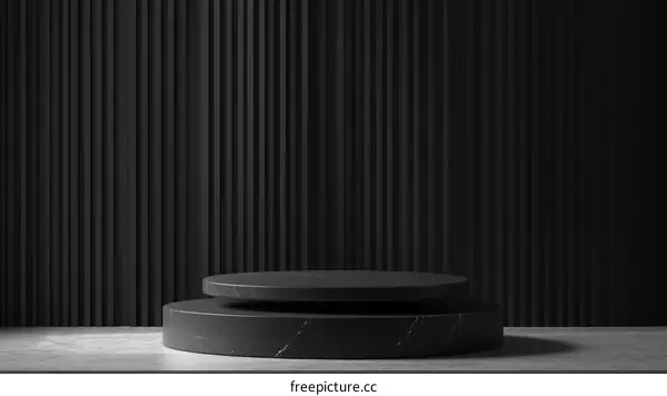 Dark Marble Product Display Podium
