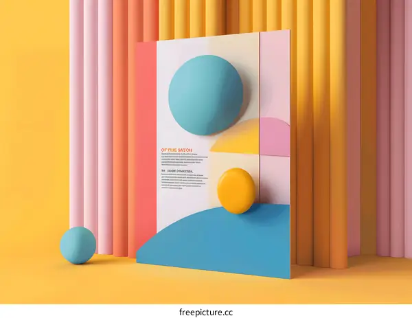 Abstract Colorful Geometric Shapes Background