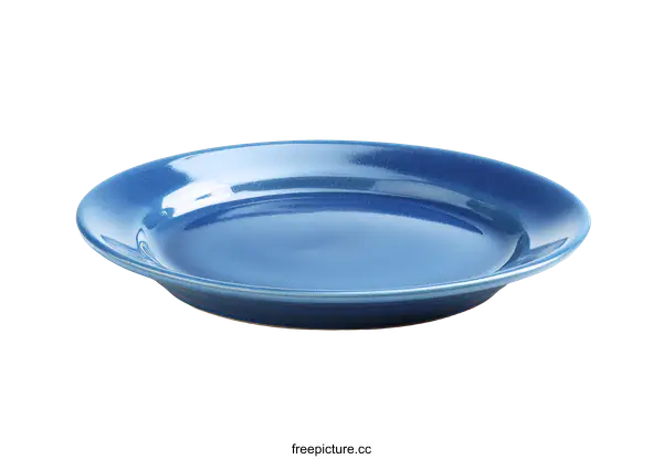 [Transparent Background PNG]Elegant Blue Ceramic Plate