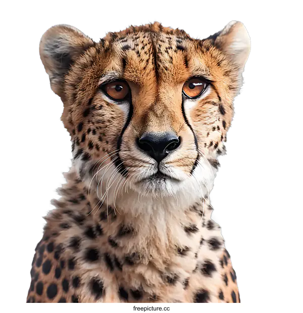 [Transparent Background PNG]portrait of a cheetah