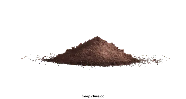 [Transparent Background PNG]Pile of Brown Soil Isolated on White Background