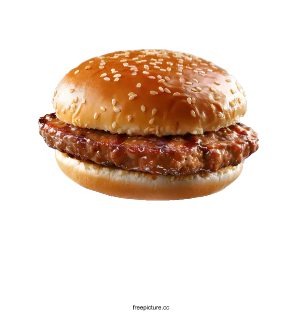 [Transparent Background PNG]A Delicious Hamburger on a White Background