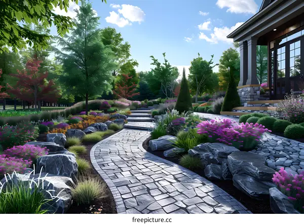 Garden landscape design renderings