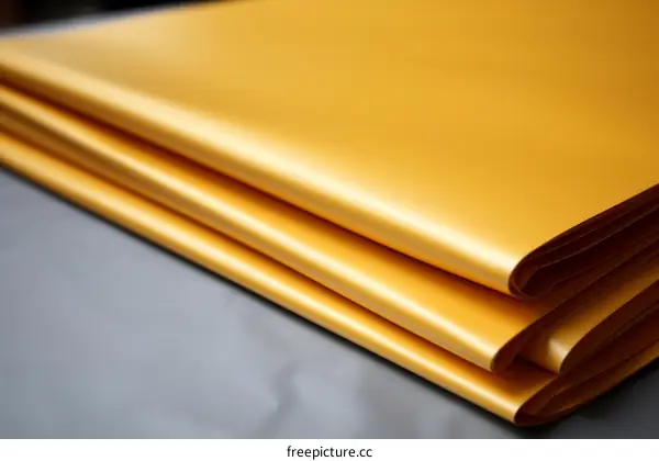 Golden Yellow Gift Wrap Paper Sheets