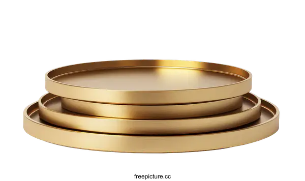 [Transparent Background PNG]Gold Geometric Shapes Display Stand