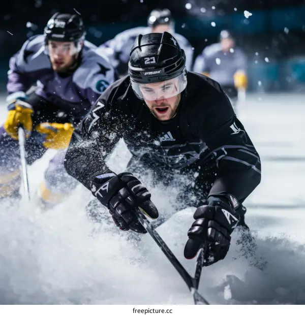 Ice hockey player in action during a game