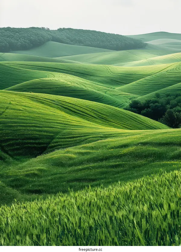 Rolling Green Hills of the Tuscan Countryside, Italy