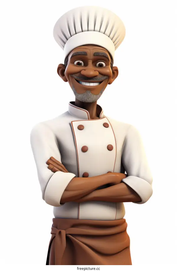 Black chef cartoon character
