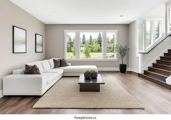 Modern Living Room with Panoramic Views