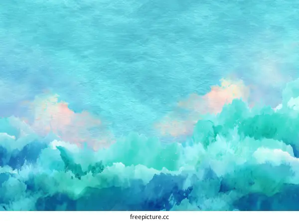 Watercolor Sky Landscape Painting