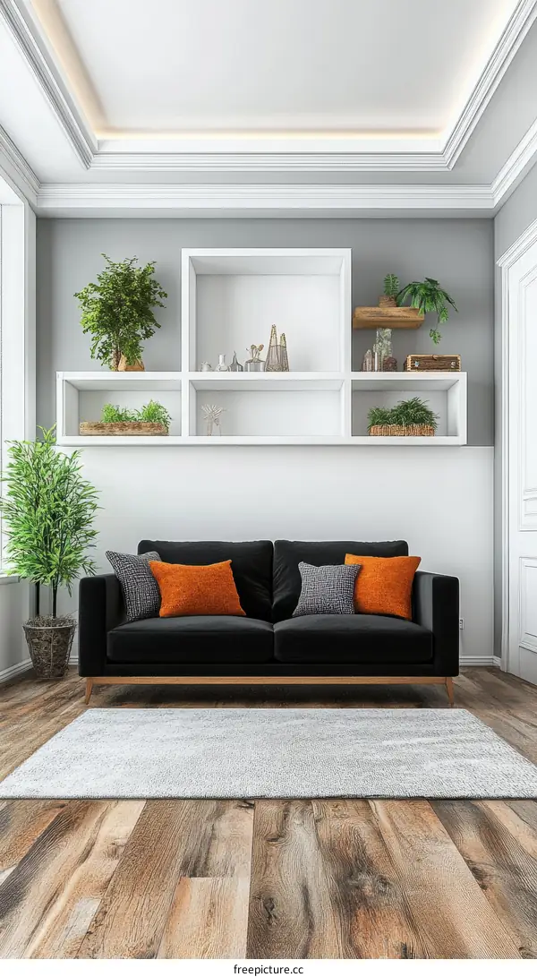 Modern Living Room Interior Design Illustration