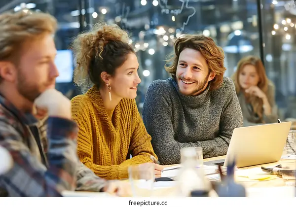 Business Meeting in a Coffee Shop