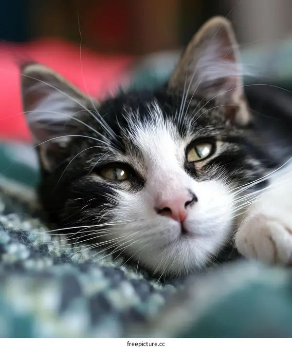 A close-up of a cat's face