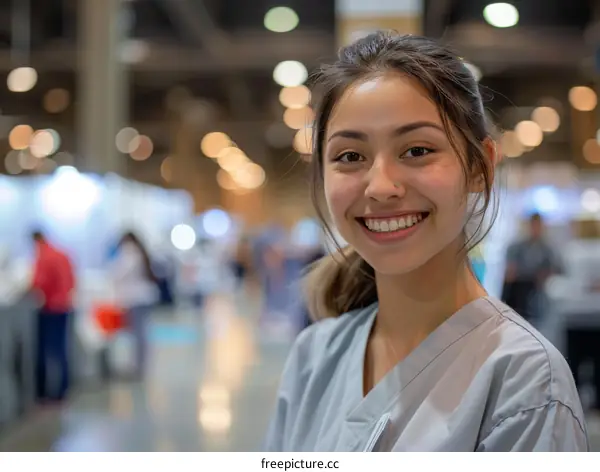 Portrait of a smiling young female healthcare professional