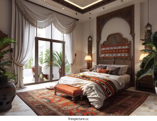 Elegant Moroccan Bedroom Interior Design